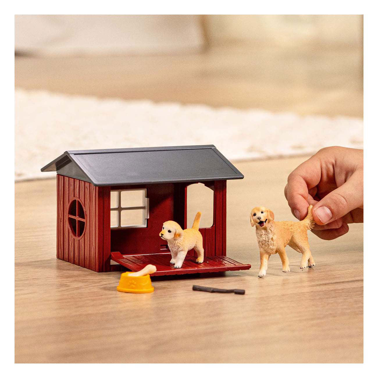 Schleich farm world - hondenhok met golden retrievers - 42722