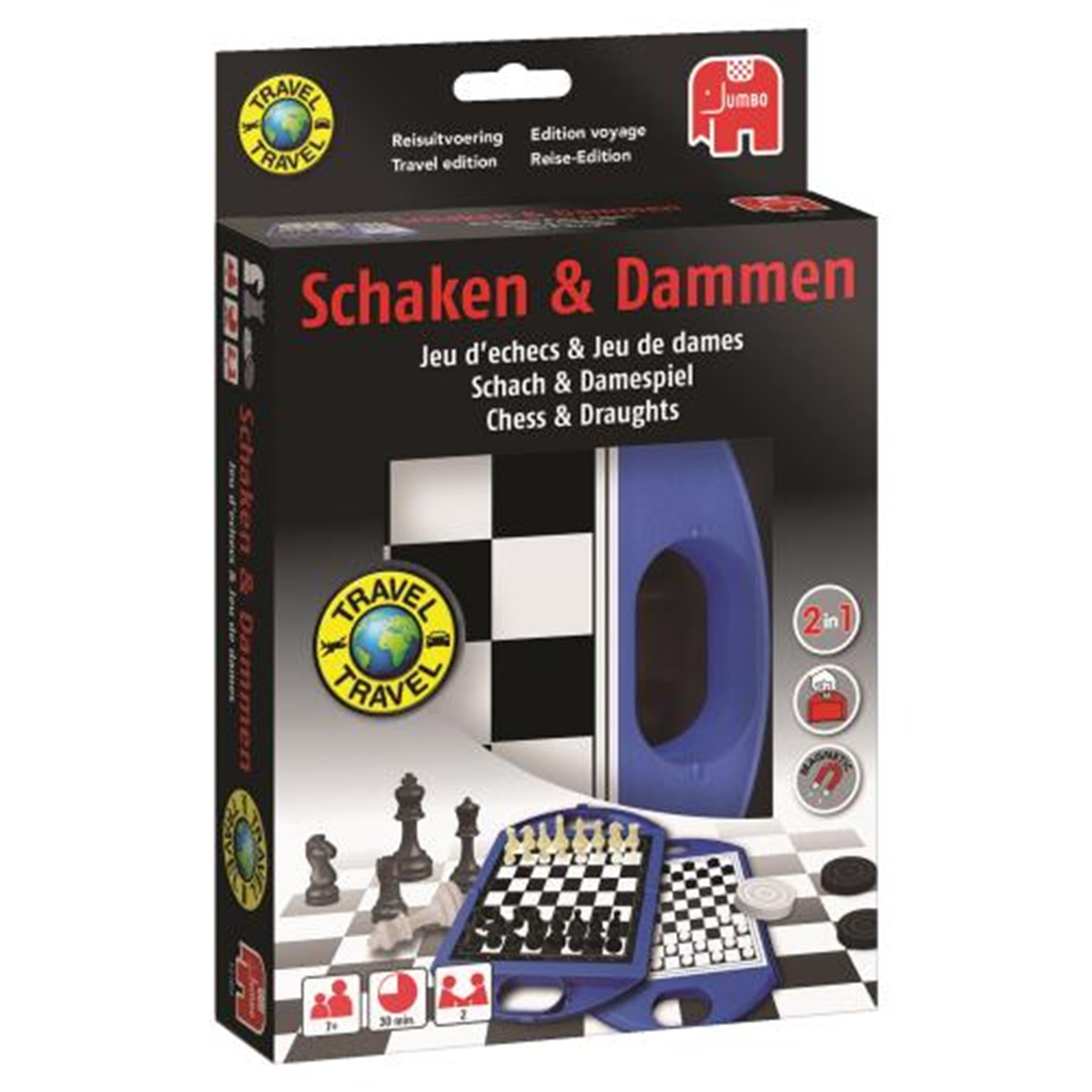 Jumbo reisspel schaken dammen