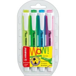 Abi tekstmarker stlo swing cool 275 4 kleurenassortiment breed beitelpunt 4 stuk