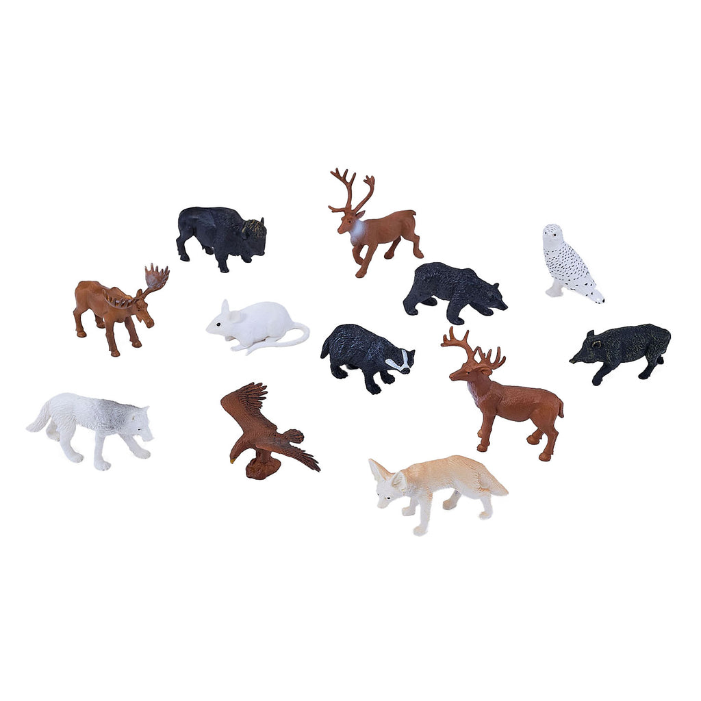 Mojo Wildlife Mini-Waldtier-Spielset, 12-teilig - 380054