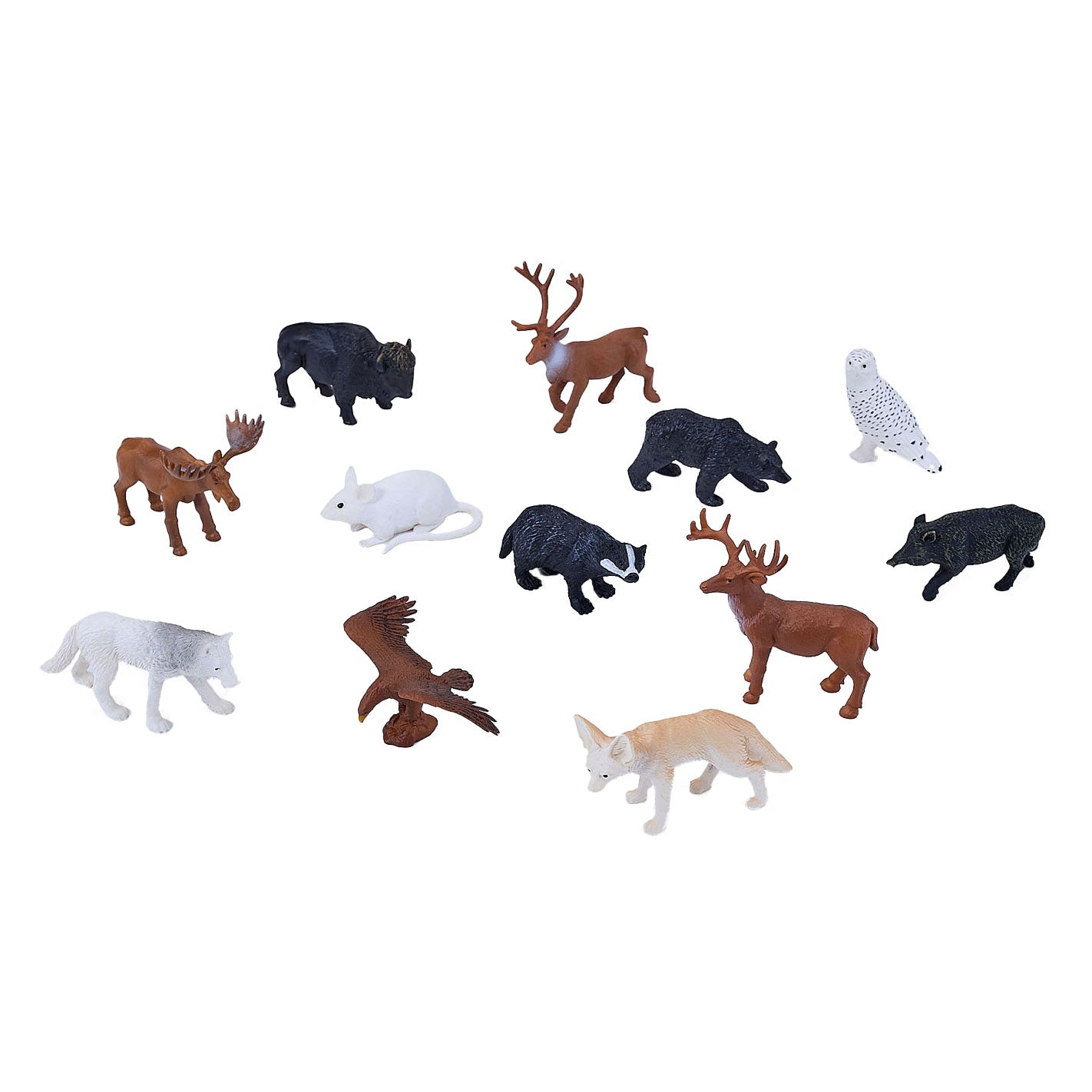 Mojo Wildlife Mini-Waldtier-Spielset, 12-teilig - 380054