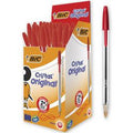 Bic cristal original balpennen - rood - doos van 50 stuks - medium punt 1 mm