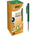 Bic balpen m-10 medium groen drukknop