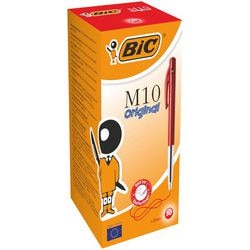 Balpen bic m-10 rood 0,4mm