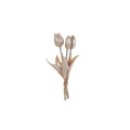 Kunstbloem tulp 3x champagne goud 25cm
