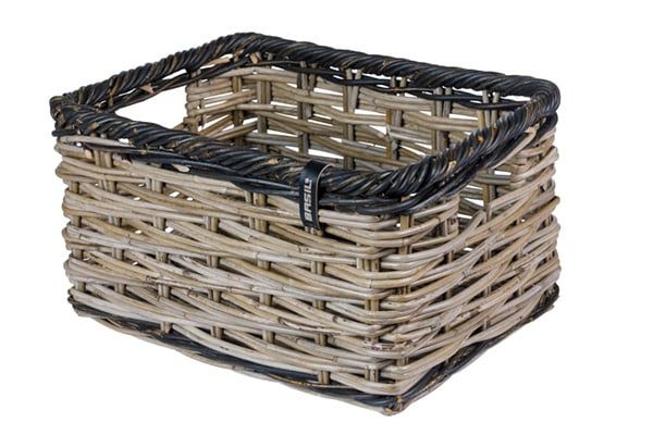 Basil Dijon Fahrradkorb L 36 x 49 x 27 cm - grau schwarz