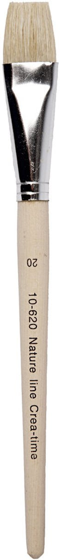 Creativ Company Nature-Linienpinsel, Größe 20, Länge 20,5 cm, Breite 20 mm, flach, 12 Stück in einer Schachtel