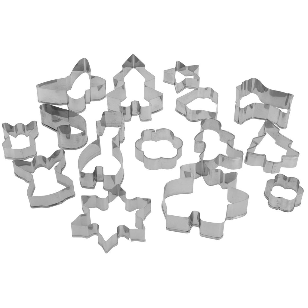 Form-Formen-Set Weihnachten aus Edelstahl, 15-tlg.