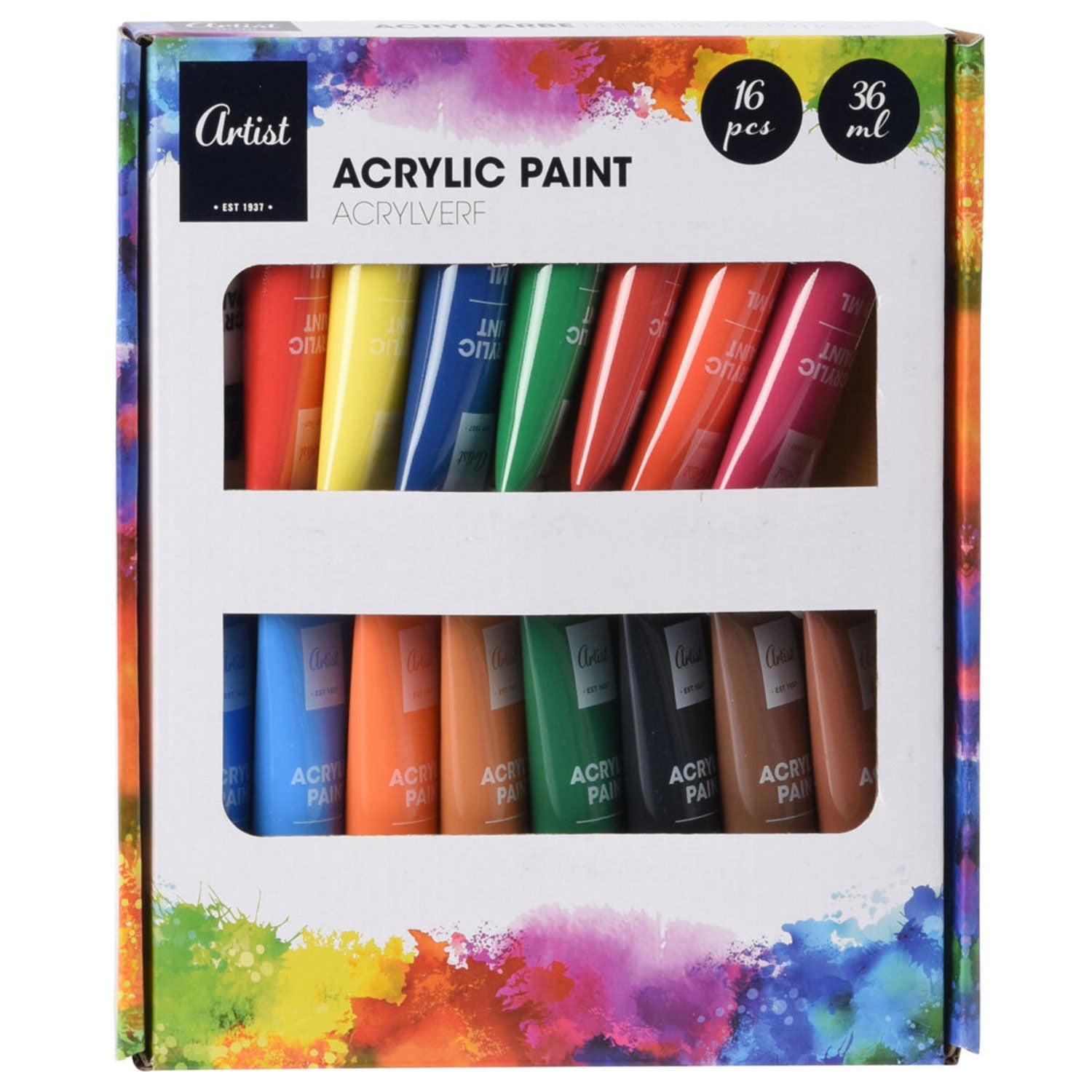 Artist acrylverfset 36ml 16 stuks