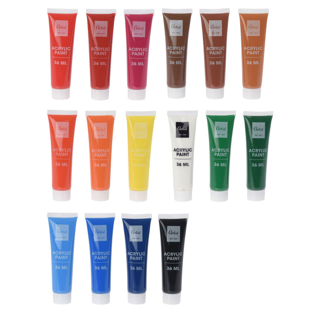 Artist acrylverfset 36ml 16 stuks