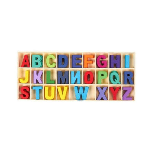 Houten letters alfabet, 130dlg.
