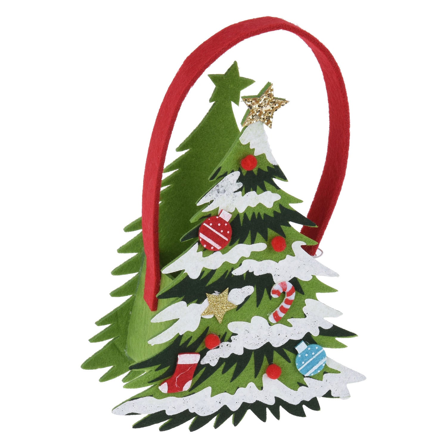 Weihnachtsbaum aus Filzbeutel