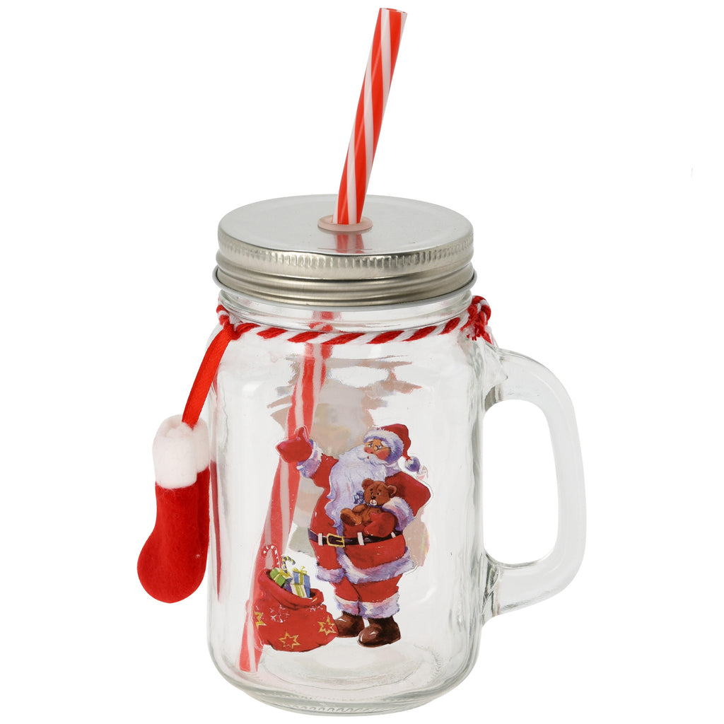 Weihnachtsrinkglas mit Henkel 450ml, 12 Stk.