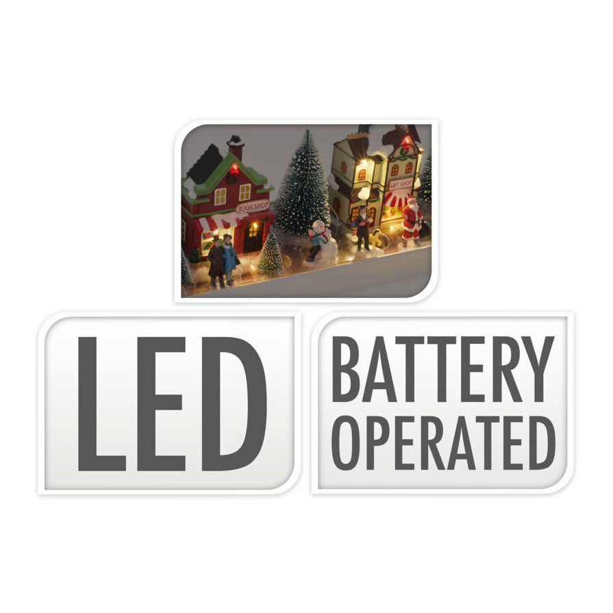 Kersthuisjebestellen.nl kerstdorp met led set, 17dlg.
