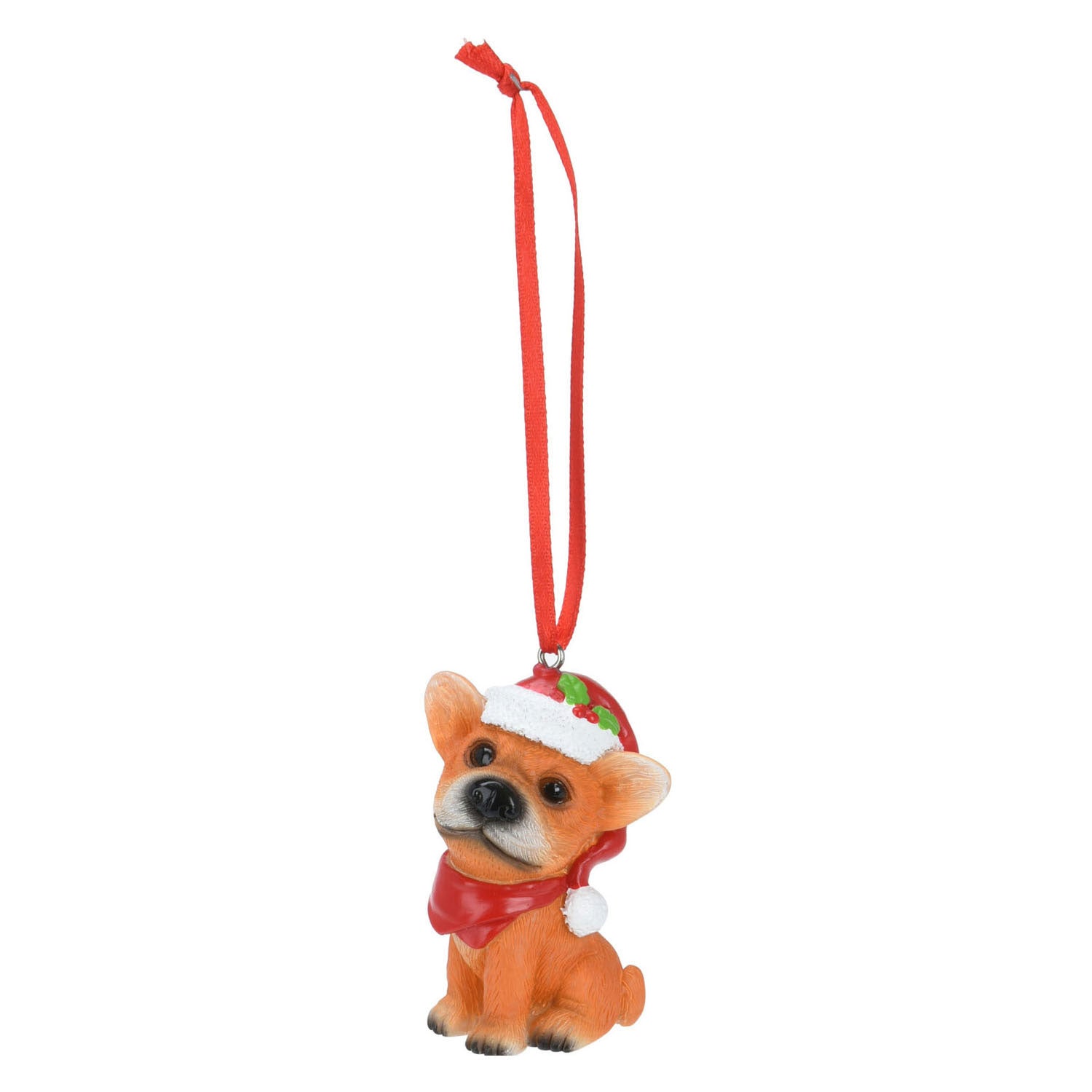 Weihnachtsbügelhund mit Weihnachtsmütze, Set à 12 Stück