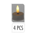 Teelicht-Set Weiß, 4 Stück.