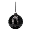 Schwarze Weihnachtskugel mit Spiegeleffekt, 12 Stück.