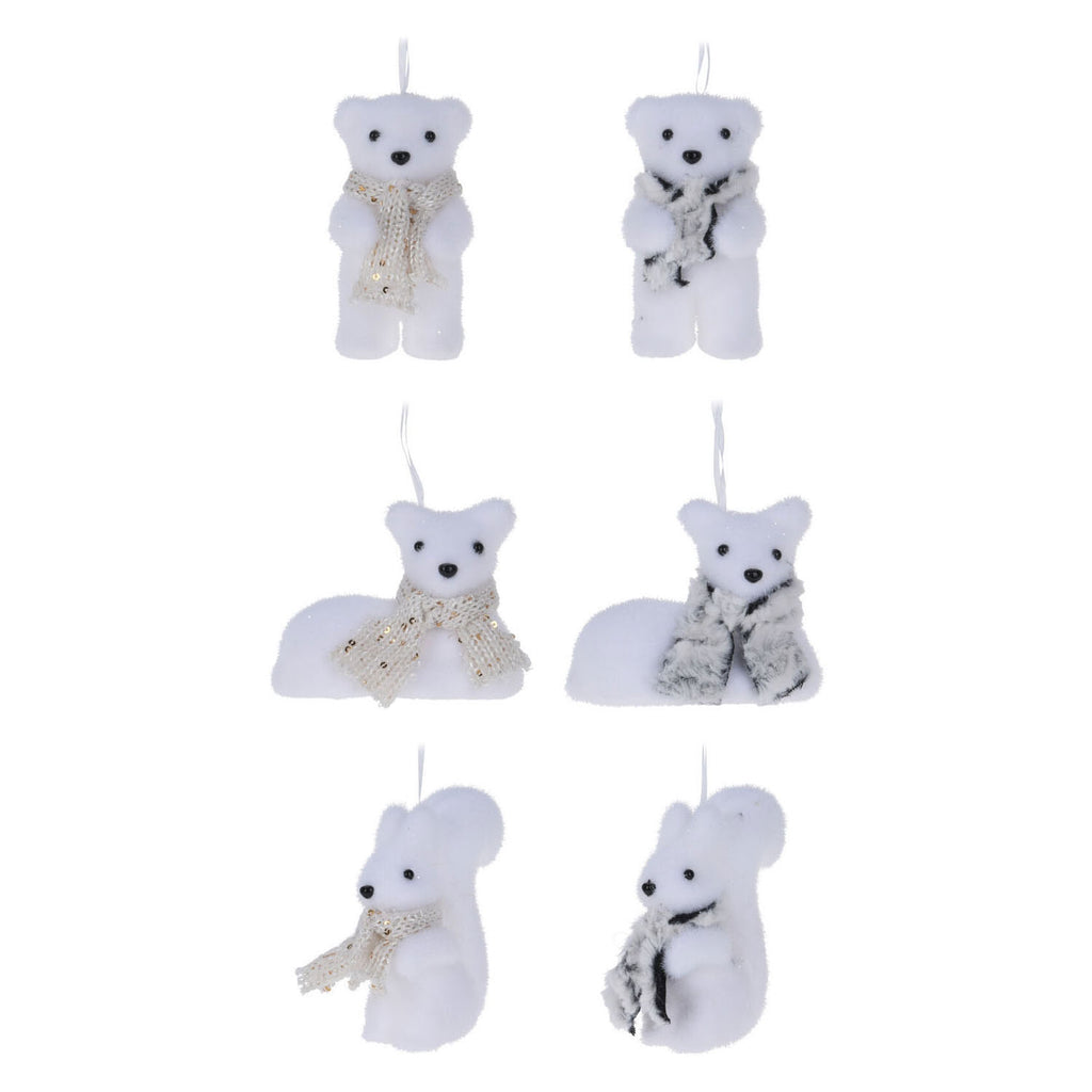 Weihnachtsanhänger mit Wintermotiven, 24er-Set