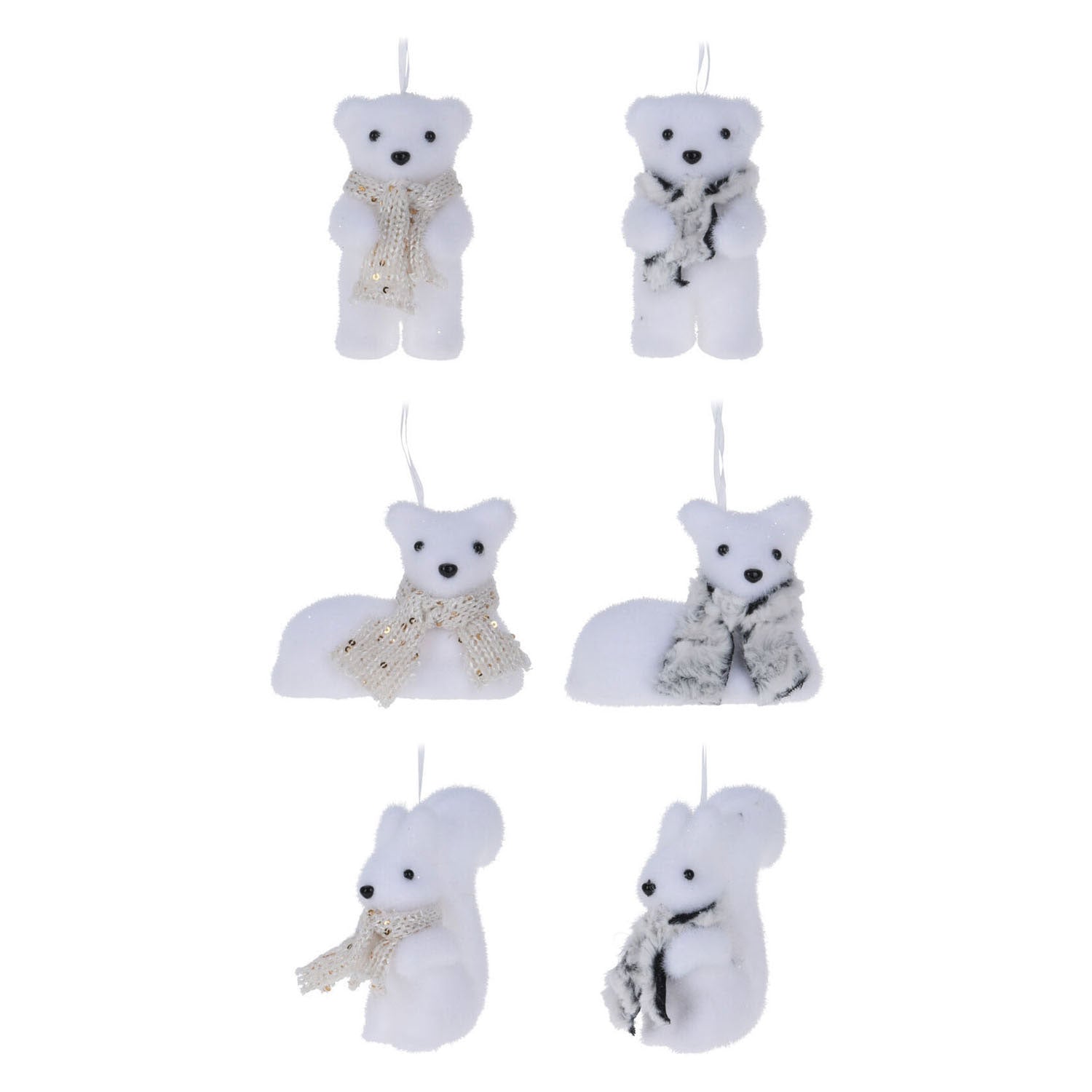 Weihnachtsanhänger mit Wintermotiven, 24er-Set