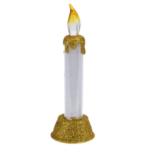 LED-Kerze mit Weihnachtskerze, 15 cm.