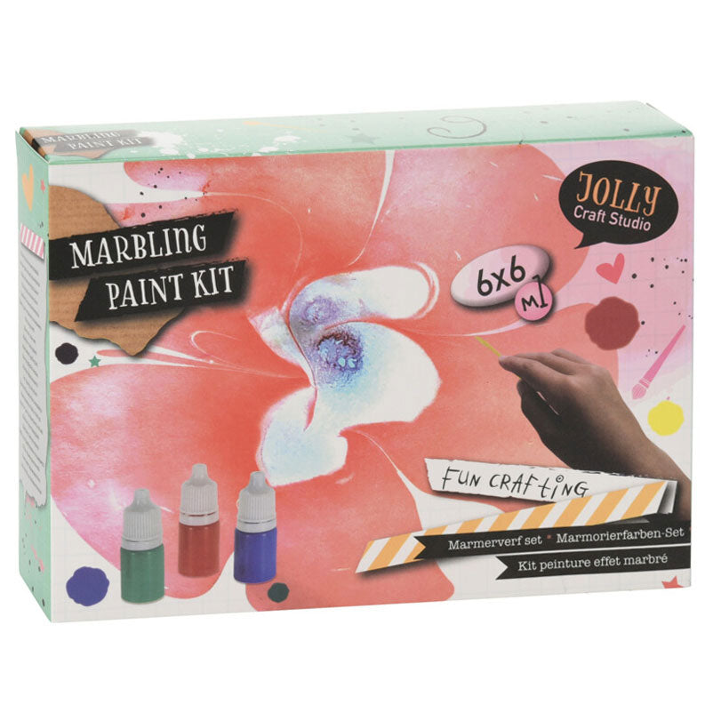No brand marmerverven set klein | 6 stuks