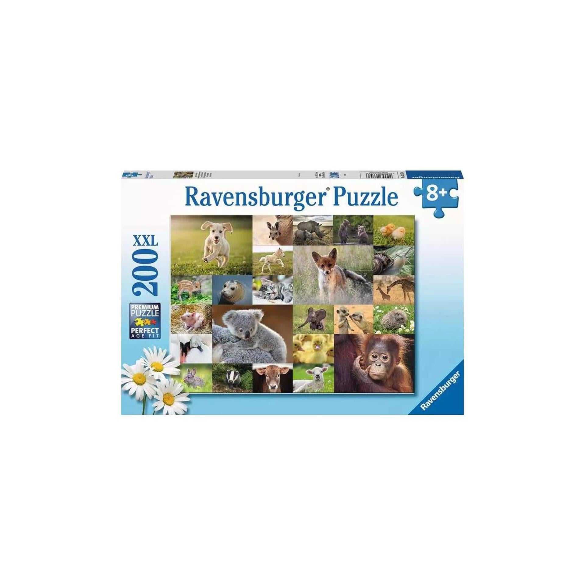 Ravensburger Puzzle „Niedliche Babytiere“, 200 Teile, XXL