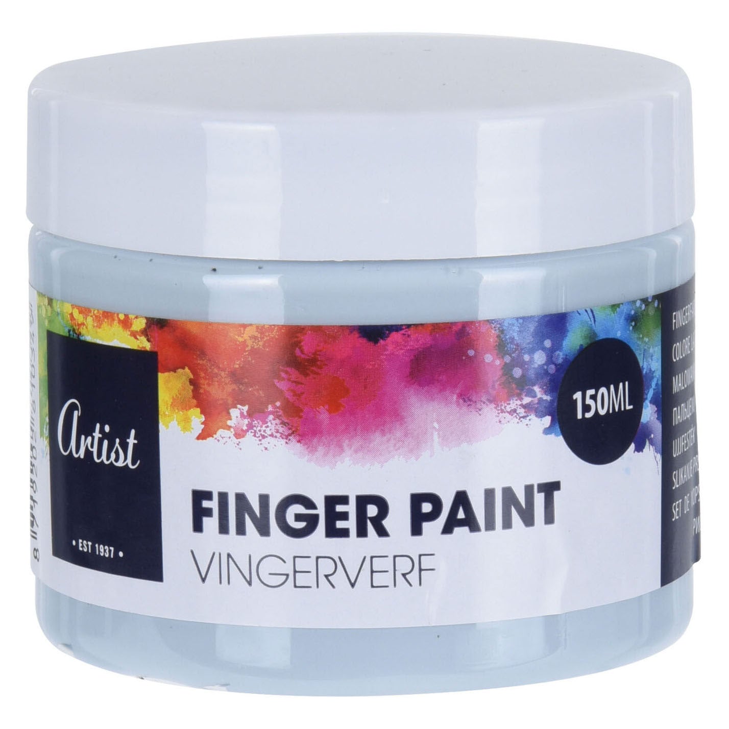 Fingerfarbe in Topfpastell, 12 Stück.