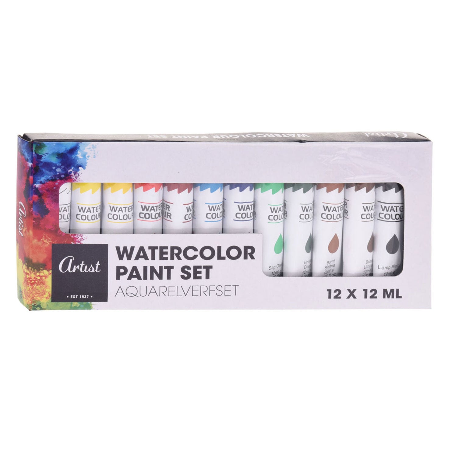 Artist aquarelverfset 12ml 12 stuks