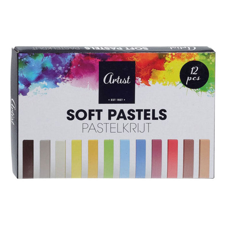 Pastellkreide, 12 Stück.