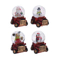 Waterbal kerstfiguur in auto, 6,5cm