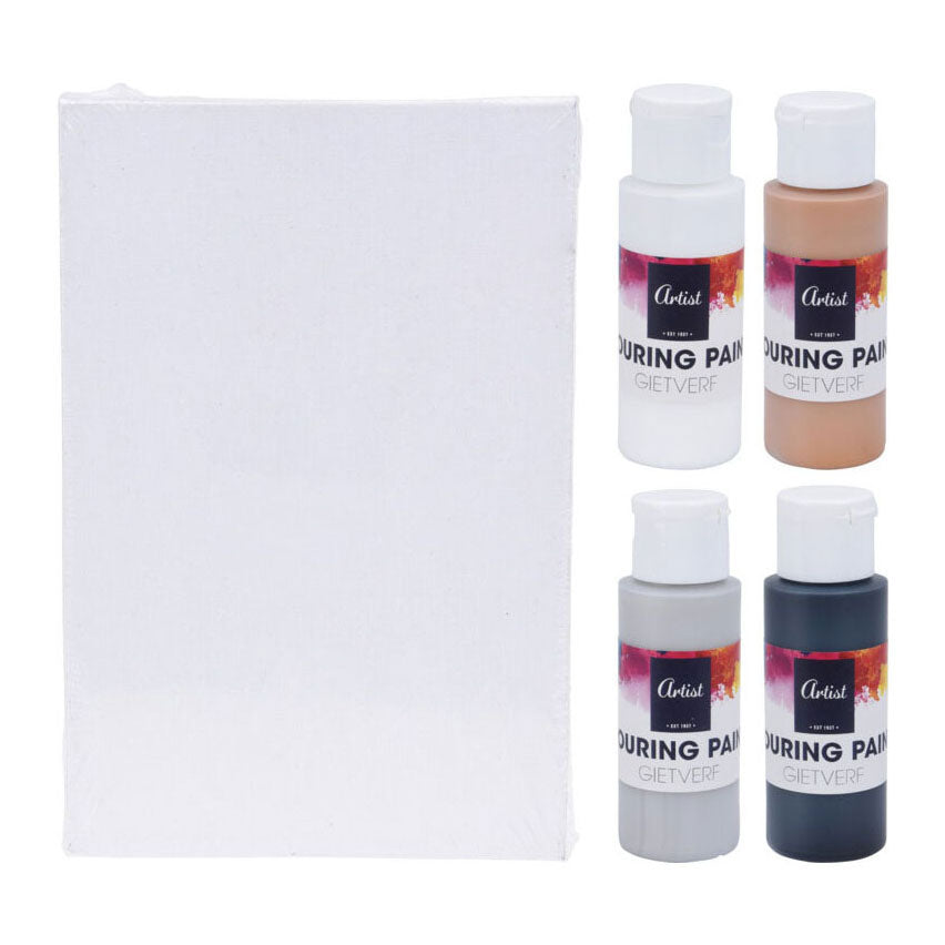 Acryl-Gießtechnik, 4 Farben
