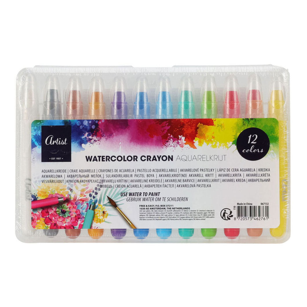Aquarellkreide-Set, 12-teilig.