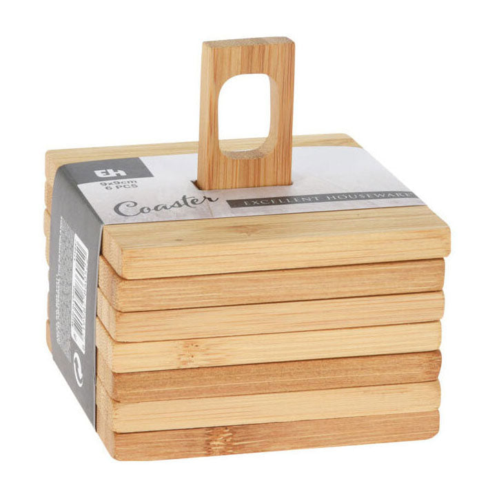 Bambus-Untersetzer, 6er-Set