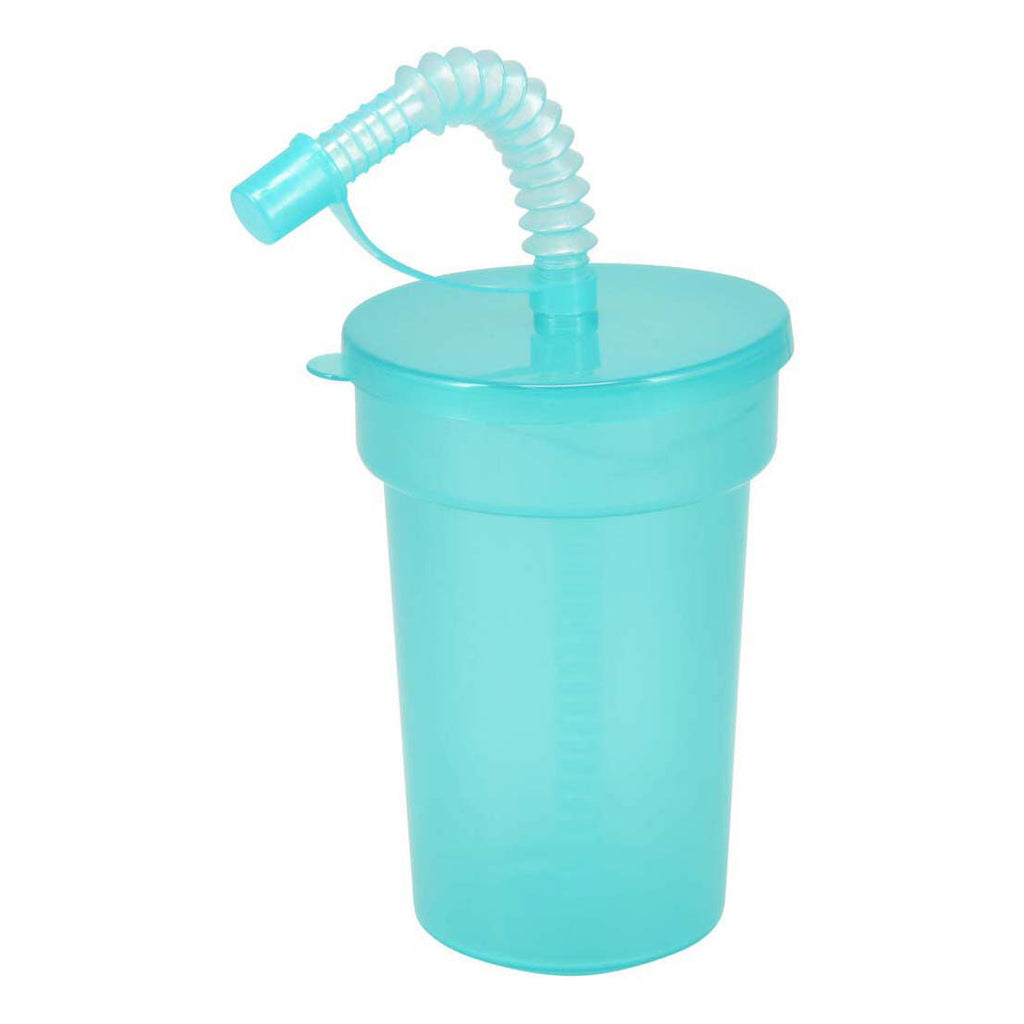 Farbiger Trinkbecher mit Strohhalm, 6-tlg.