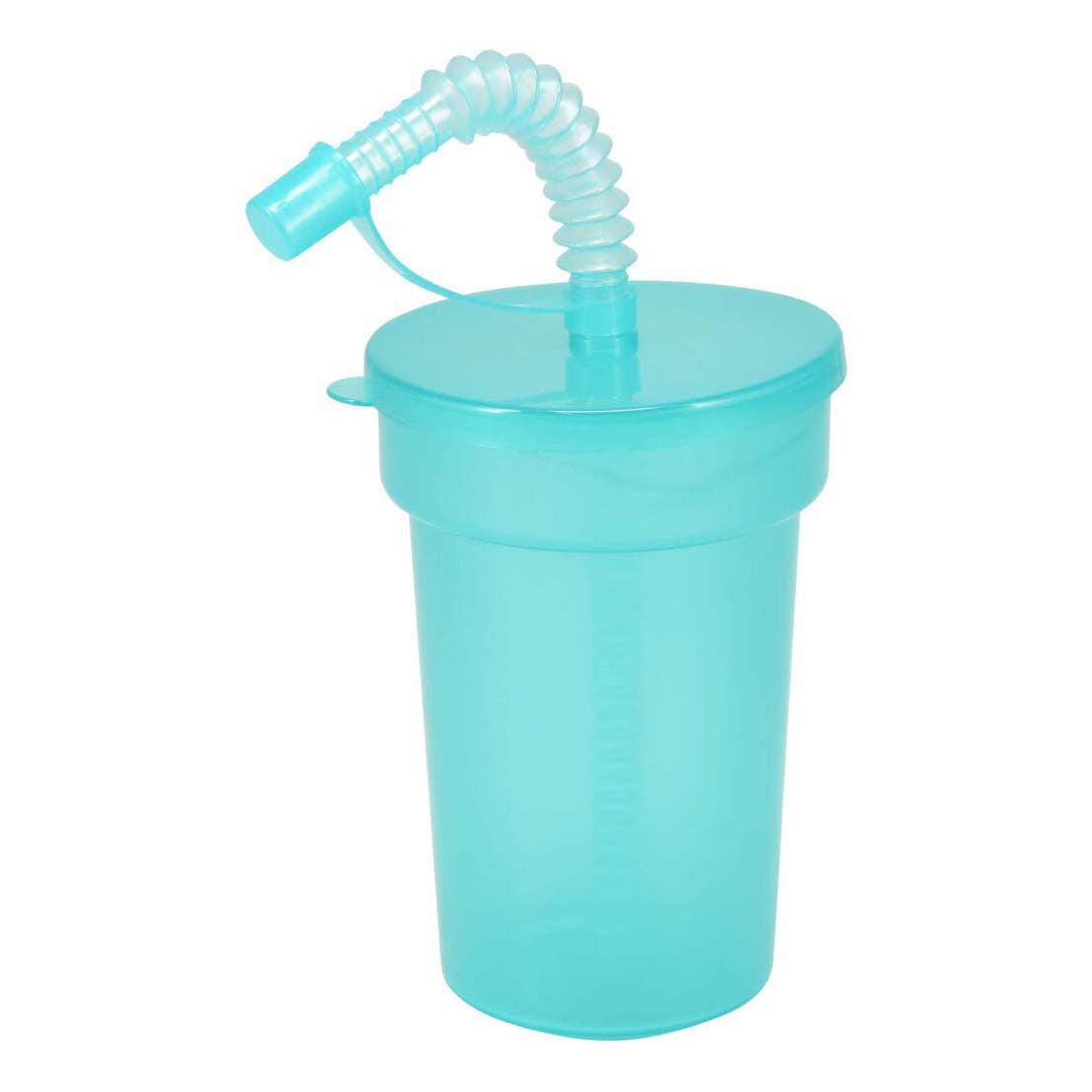 Farbiger Trinkbecher mit Strohhalm, 6-tlg.