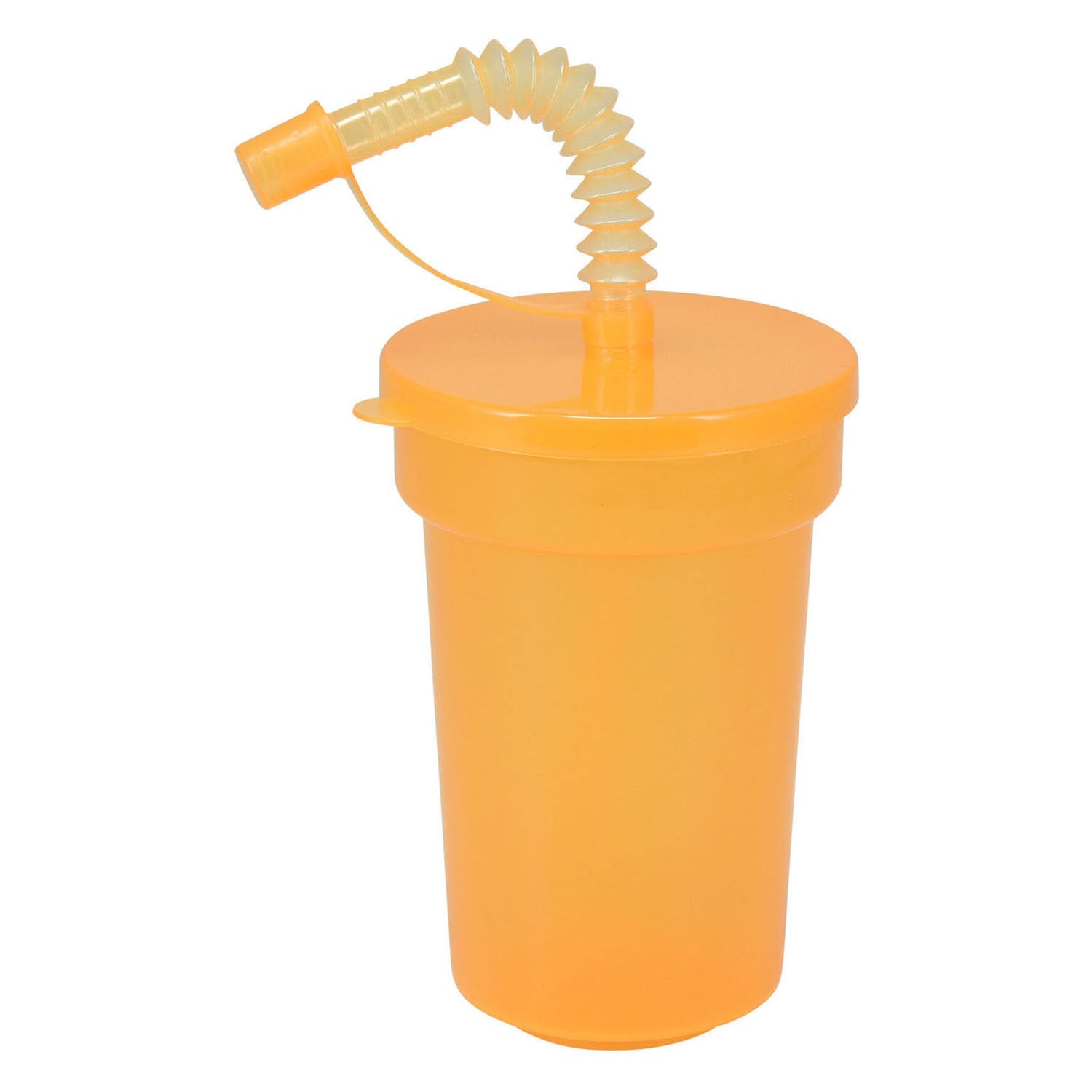 Farbiger Trinkbecher mit Strohhalm, 6-tlg.