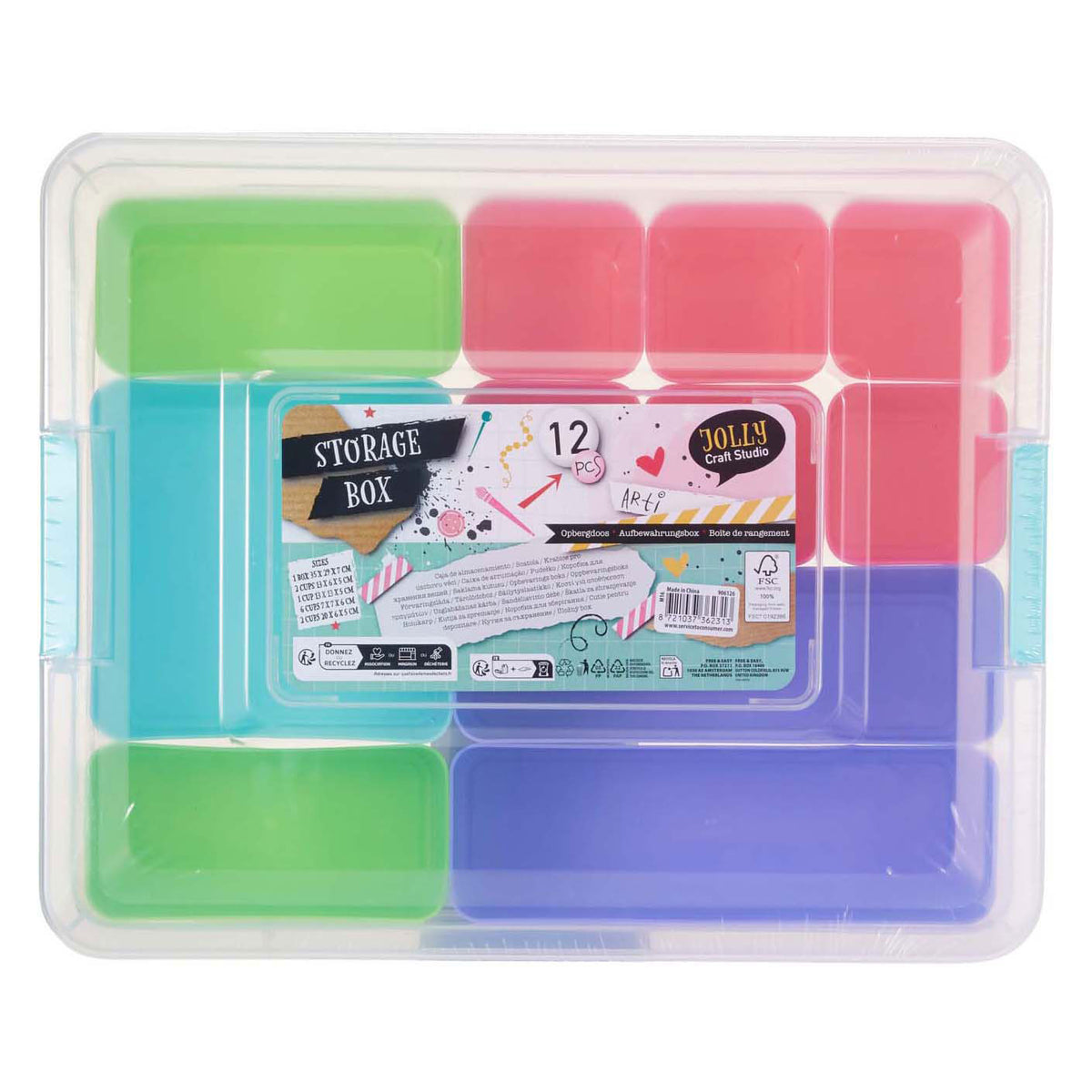 Opbergbox, 12dlg.