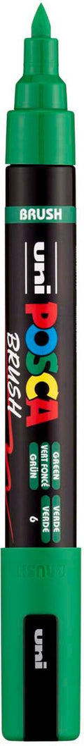Uni Posca Brushmarker PC5BR Grün – Pinselspitze 1–4 mm