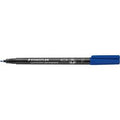 Staedtler viltstift lumocolor 318 permanent f blauw - 10 stuks