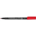 Marker permanent staedtler lumocolor 318-2 medium 0,6m rood wateroplosbaar 10 st