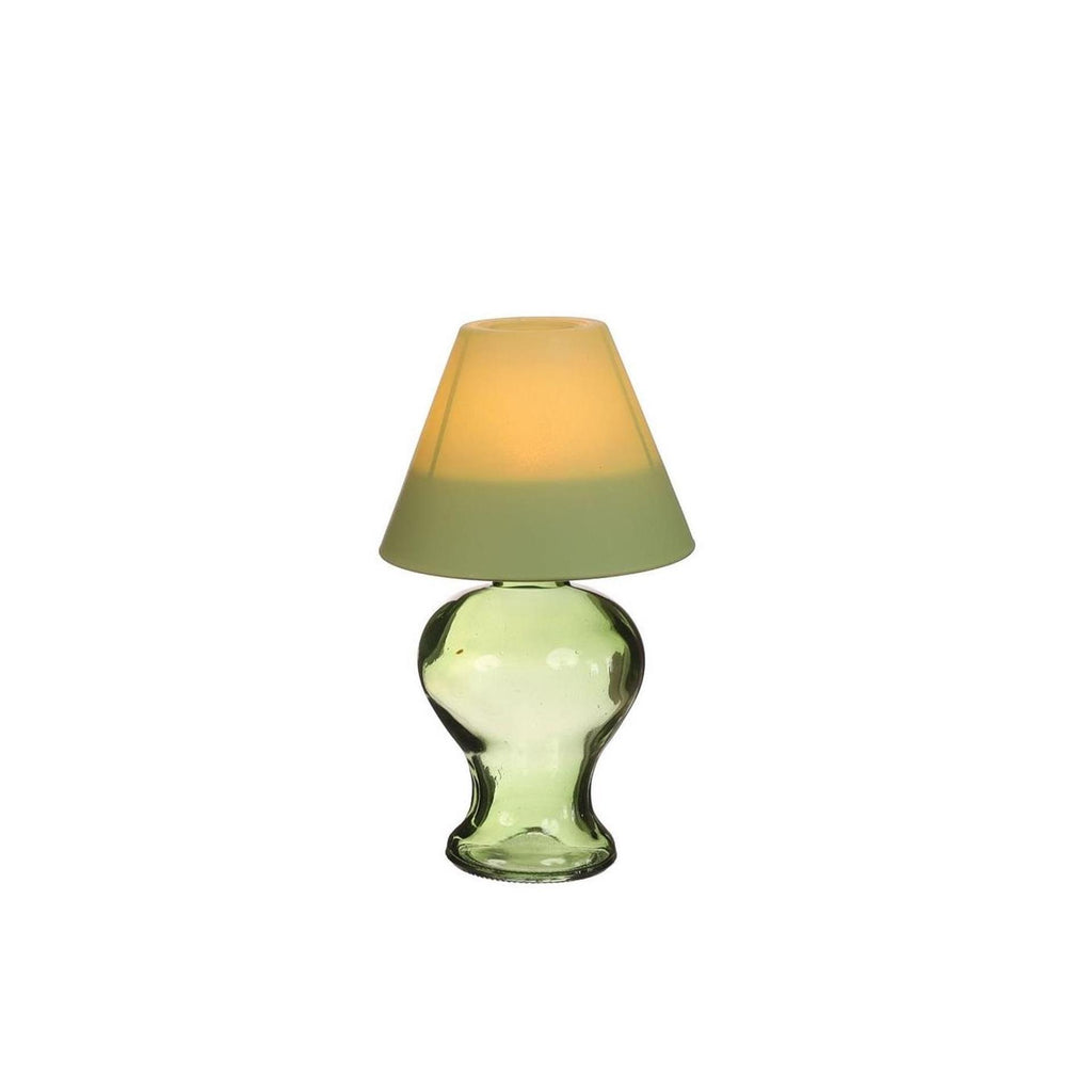 Ideas 4 seasons glass theelichtlamp zacht groen h16cm