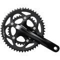 Shimano crankstel 2 x 10 speed road fc-rs400 - 175 50-34 holle as - zwart