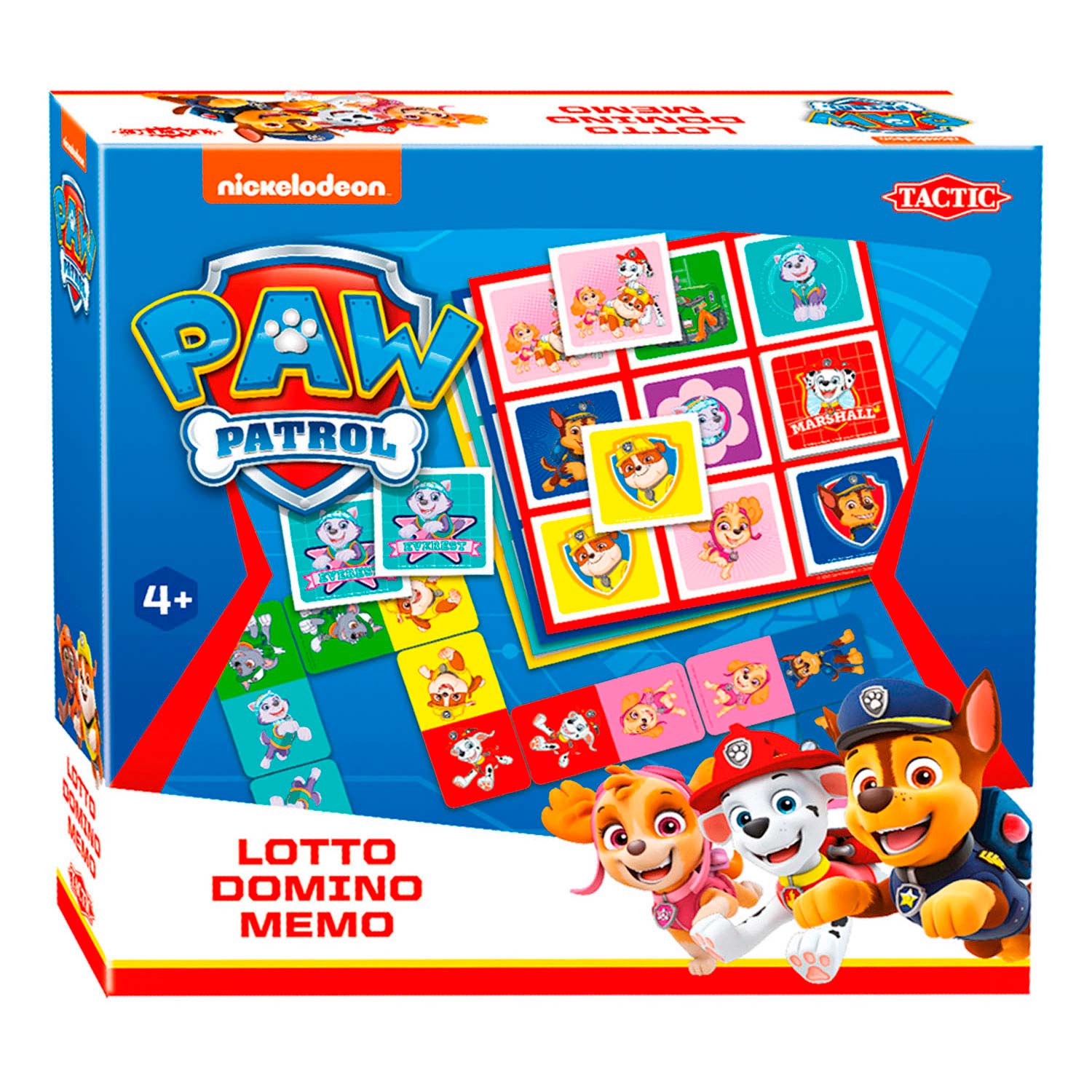Tactic paw patrol lotto domino memo - 3 in 1