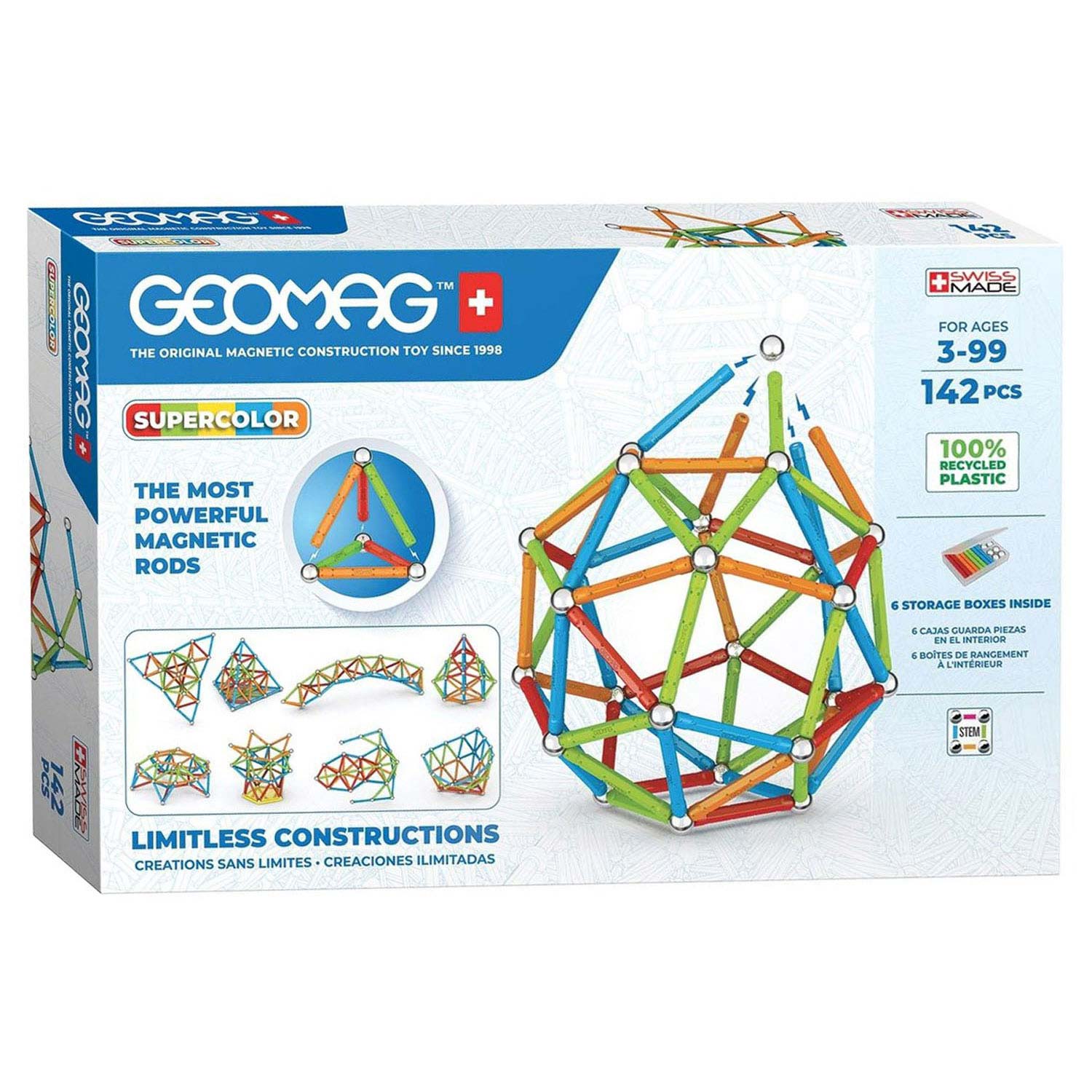 Geomag Super Color Recycling, 142 Stück.