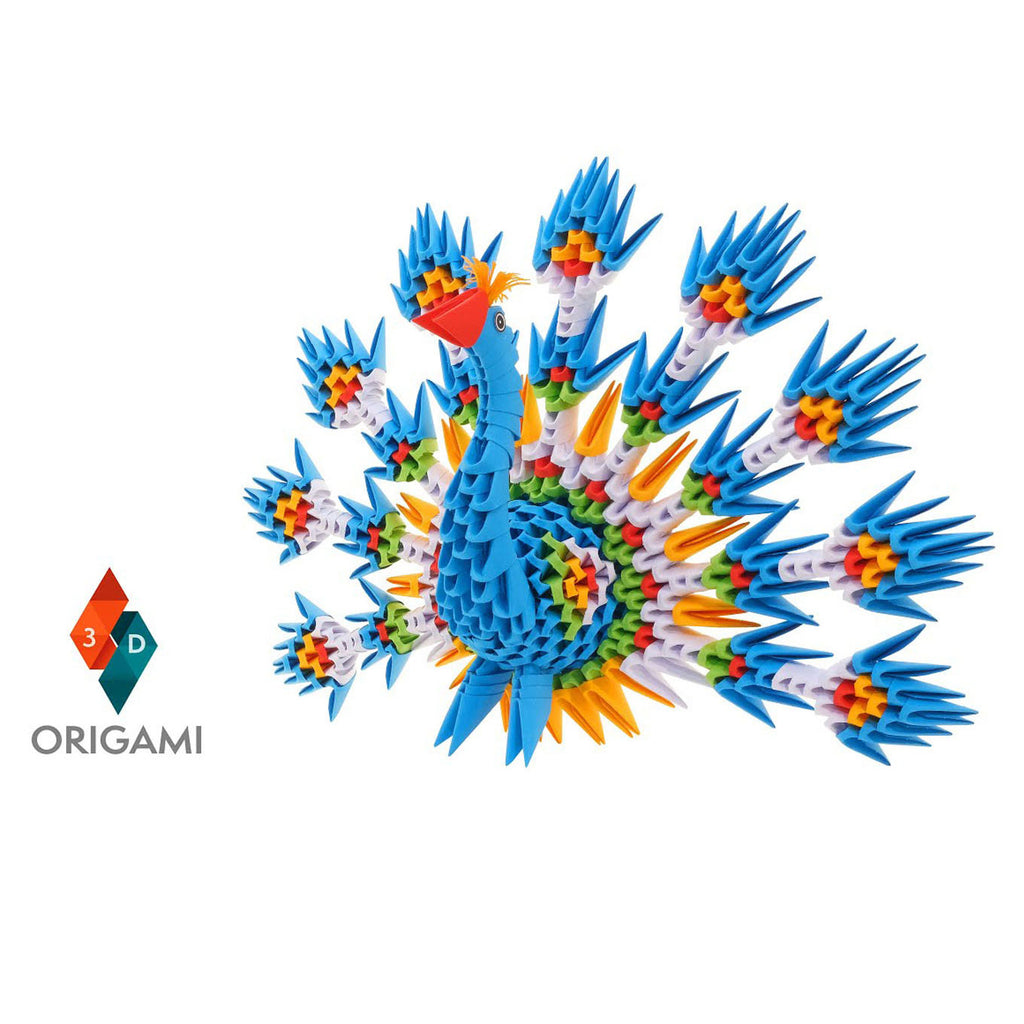Selecta Origami 3D - Pfau, 549 Teile.