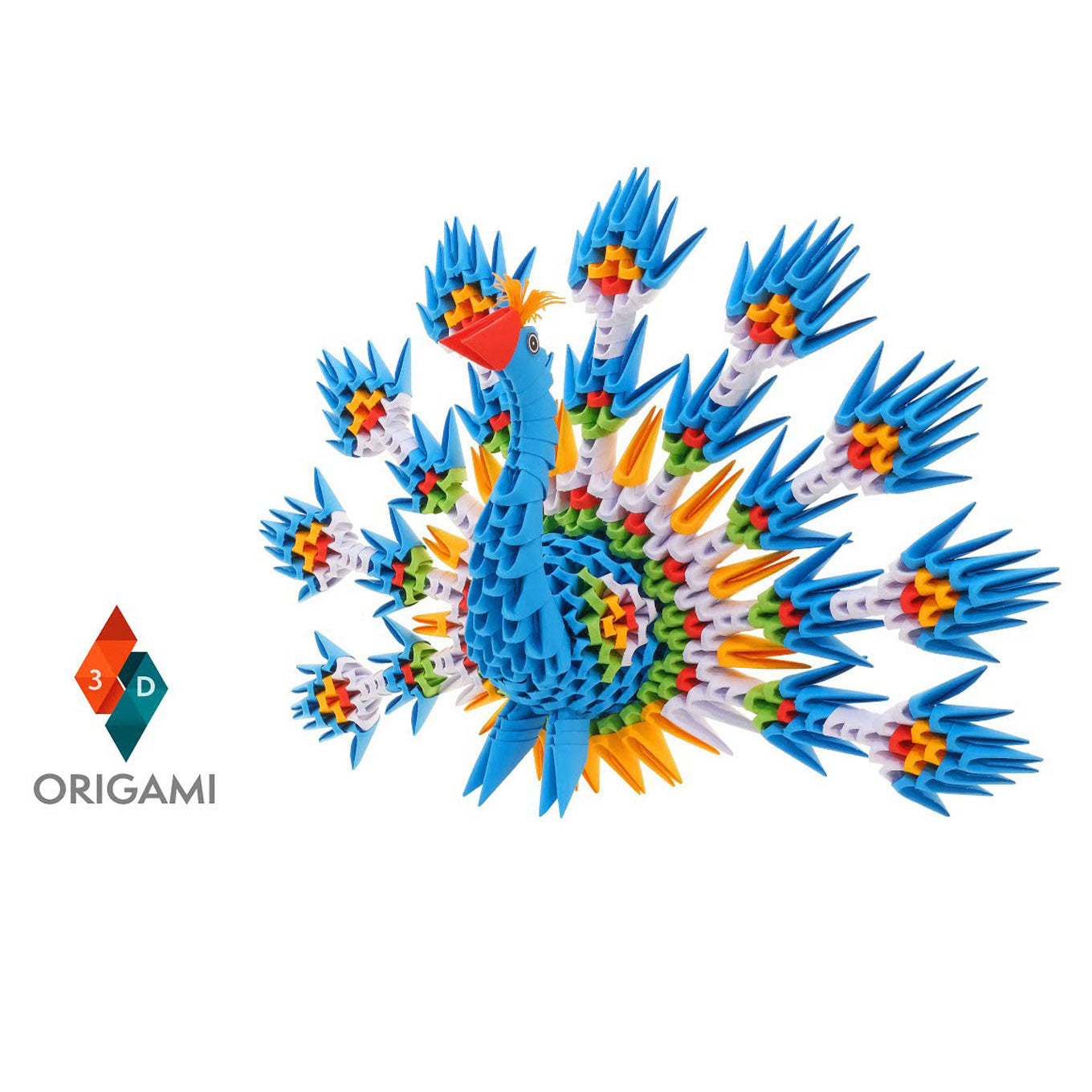 Selecta Origami 3D - Pfau, 549 Teile.