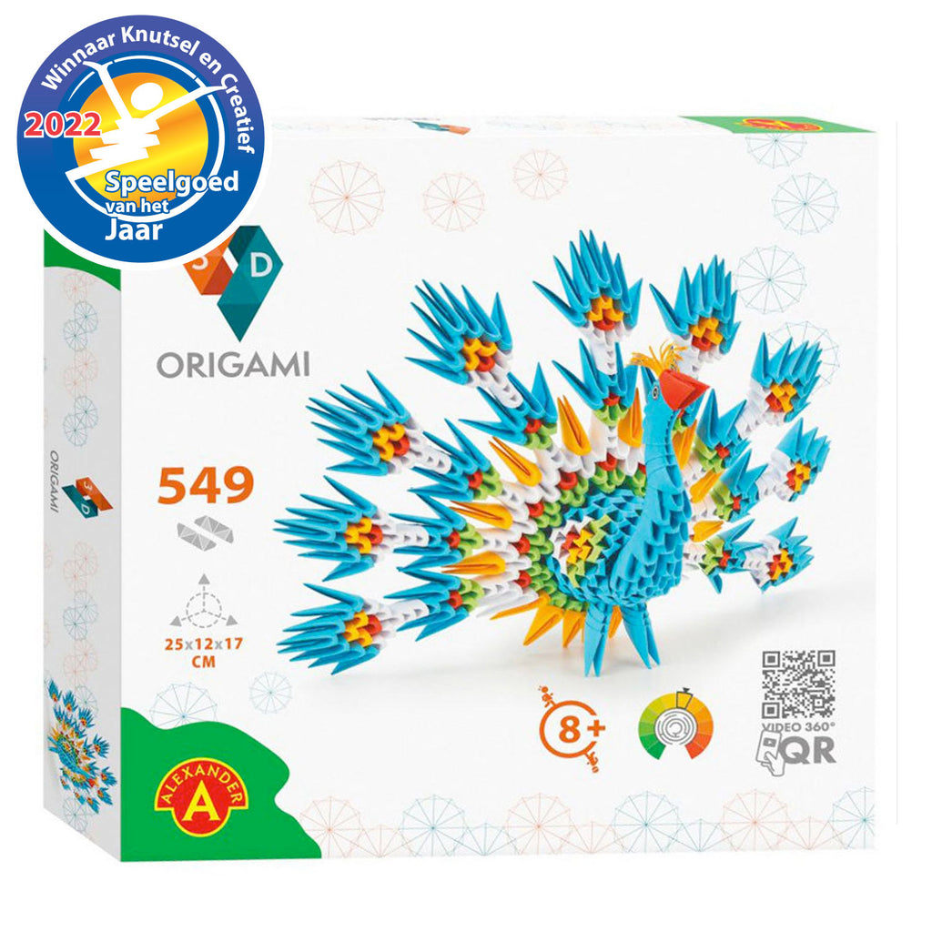 Selecta Origami 3D - Pfau, 549 Teile.