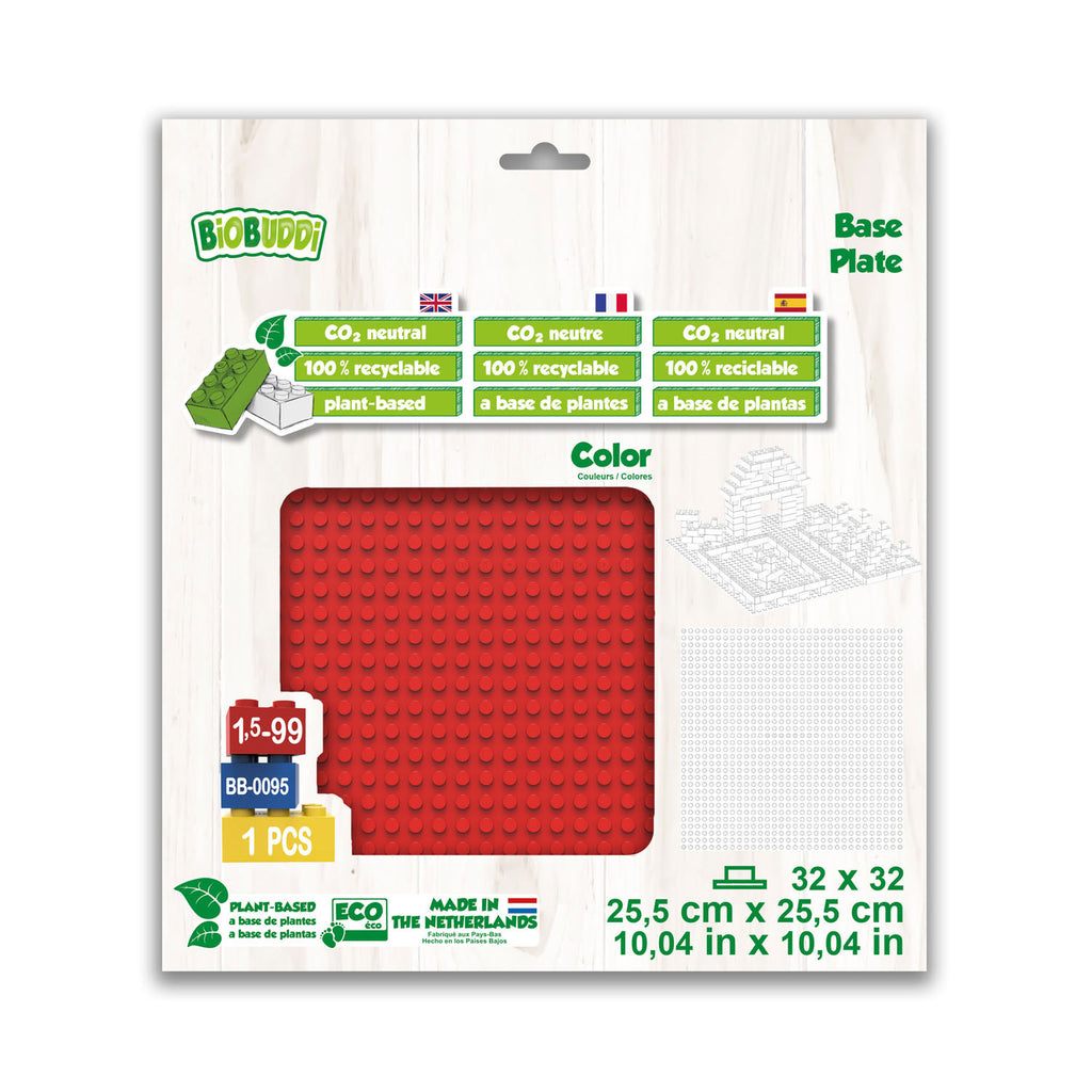 BiOBUDDi Grundplatte Rot, 32x32