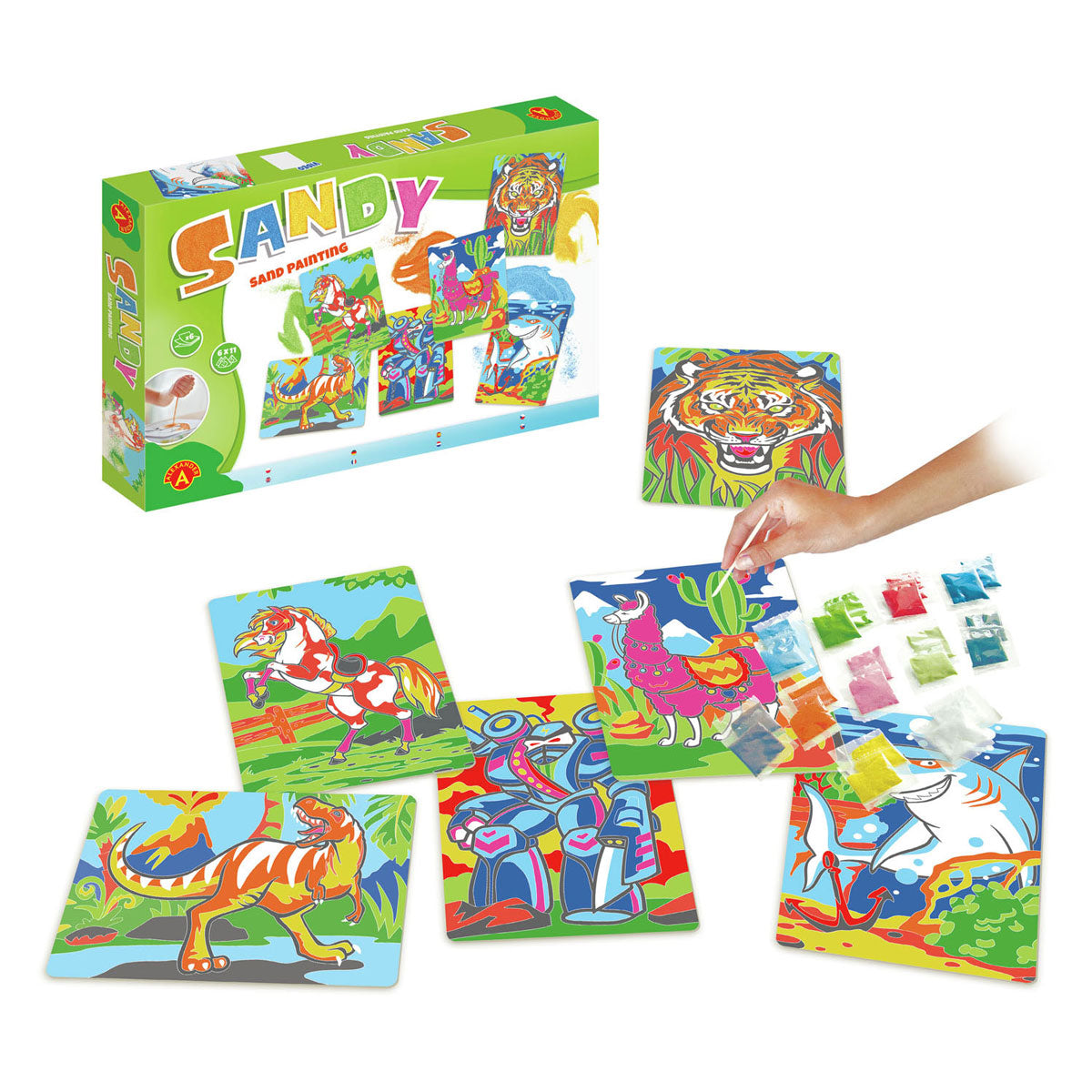 Selecta zandkunst knutselen mega pack (66 zakjes knutselzand)