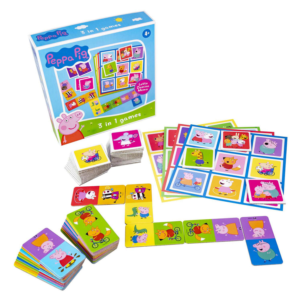 Selecta Peppa Pig 3n1 Memo-Lotto-Domino